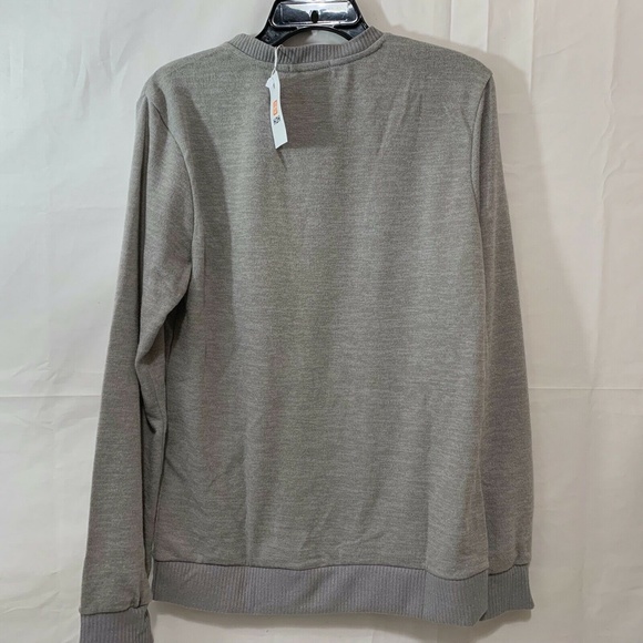 H2H Men NWT Casual Slim Fit Pullover V-Neck Lightweight Sweater Light Grey Med - Picture 5 of 5